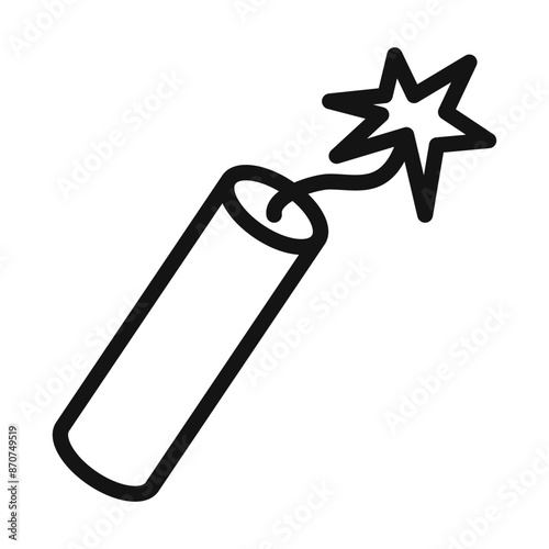 TNT dynamite Symbol mark in filled style