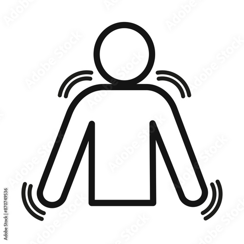 Trembling Symbol mark in filled style