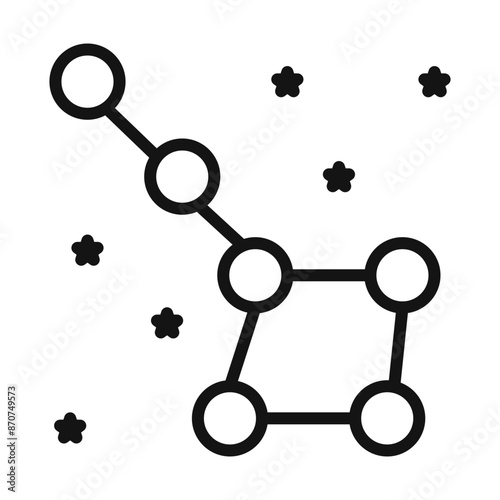 Ursa major Symbol mark in filled style