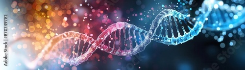 Wallpaper Mural An abstract representation of DNA strands intertwining and mutating Torontodigital.ca