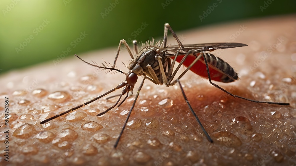 Mosquito on kids skin. Insect bite repellent Mosquito on kids skin. Insect bite repellent