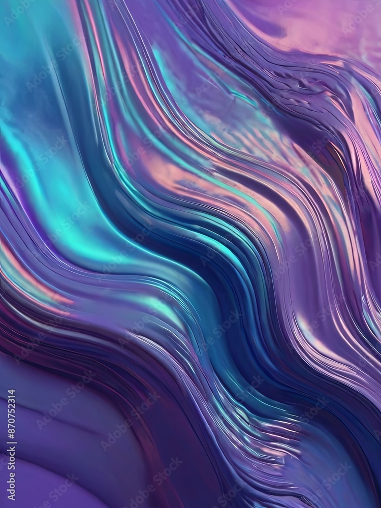 Fototapeta premium 3D Neon Holographic Abstract Wallpapers