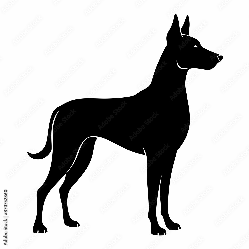 black dog vector file and Silhouette black dog vector file and Silhouette