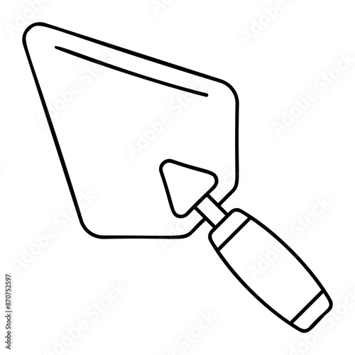Pruning shears outline concept, secateurs or hand pruners vector icon design, Labor Day Symbol, 1st of May Sign,  International Workersstock illustration