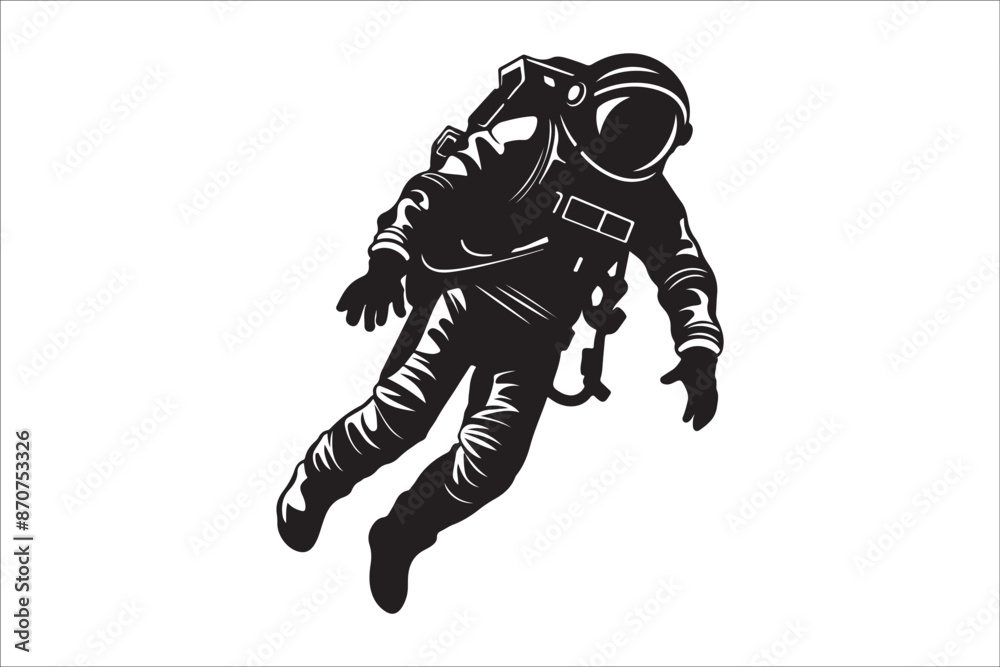 Blast Off into Space: Chic Astronaut T-Shirt Design Blast Off into Space: Chic Astronaut T-Shirt Design