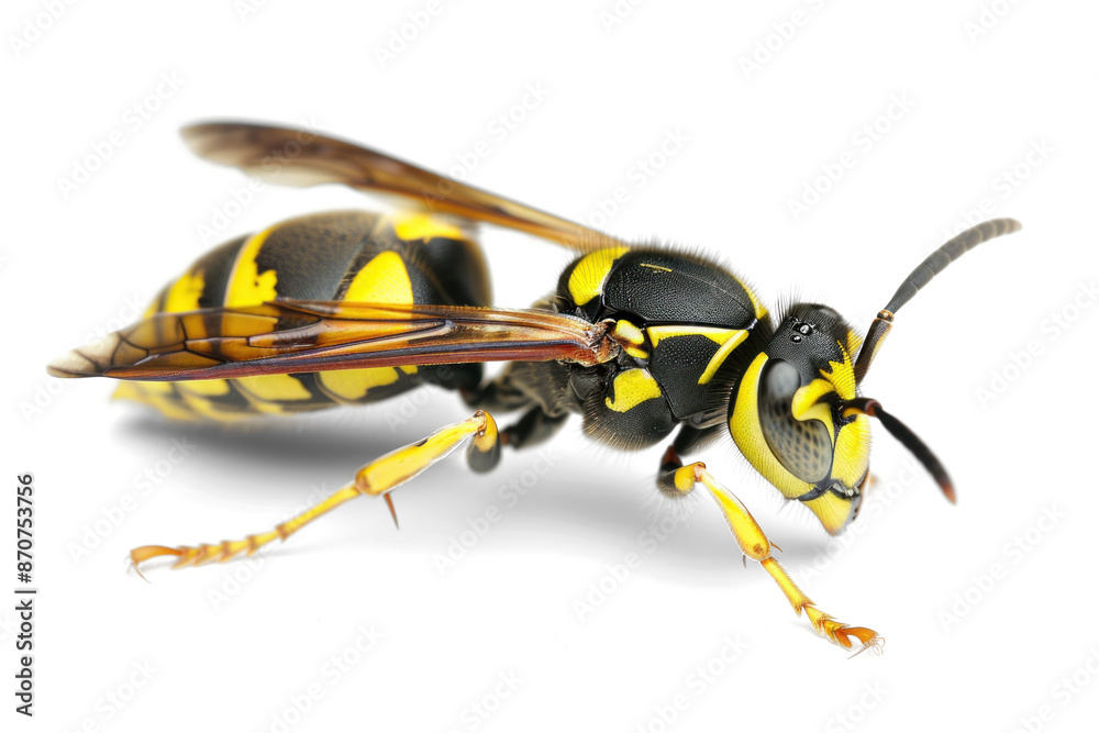 Close-up of a Wasp on Transparent Background Close-up of a Wasp on Transparent Background