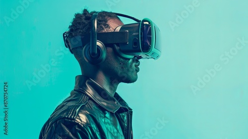 an image of a person using VR and AR googles