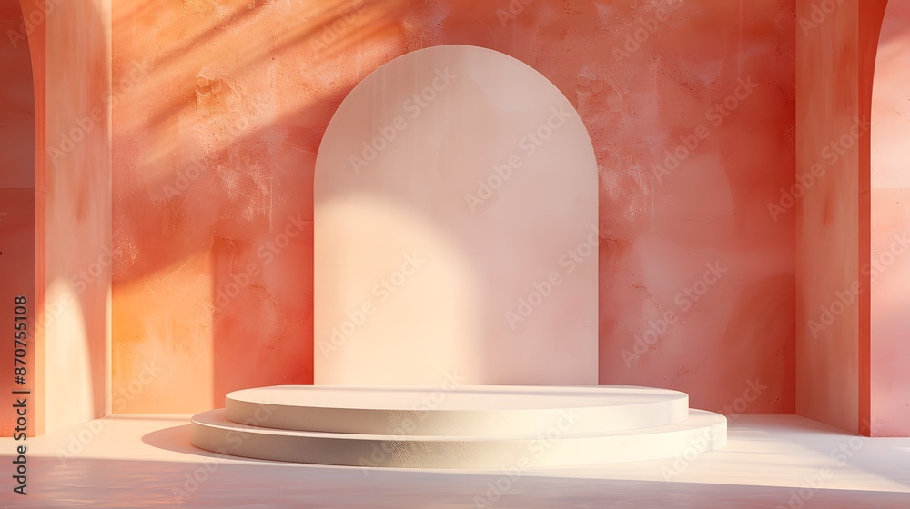 Minimalist Product Display Podium with Soft Shadows. Minimalist Product Display Podium with Soft Shadows.
