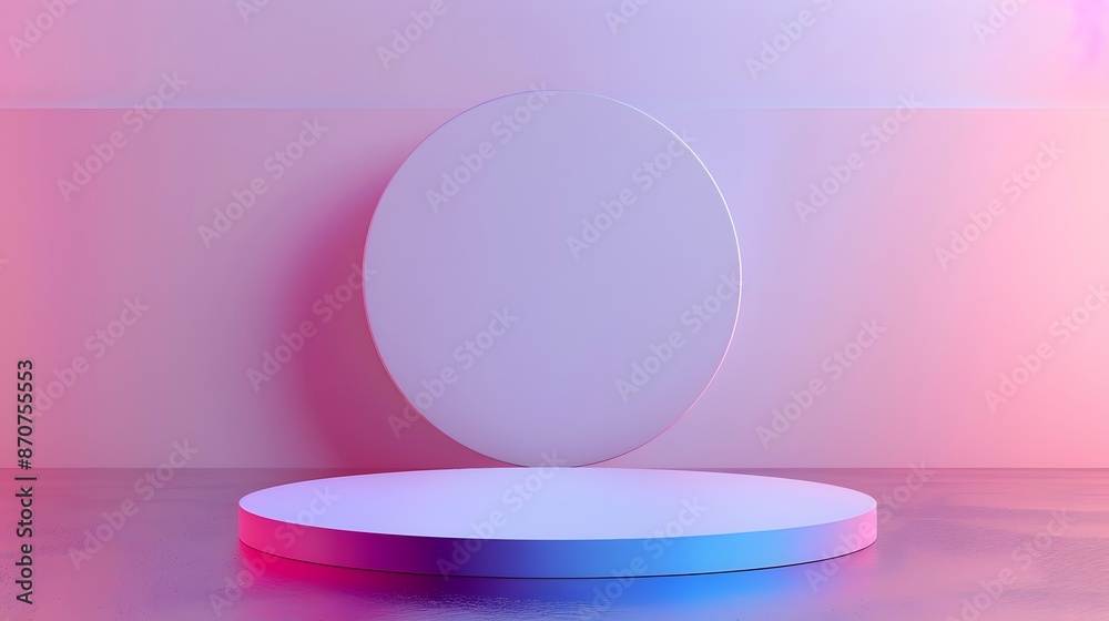Minimalist Product Display with Neon Lights. Minimalist Product Display with Neon Lights.