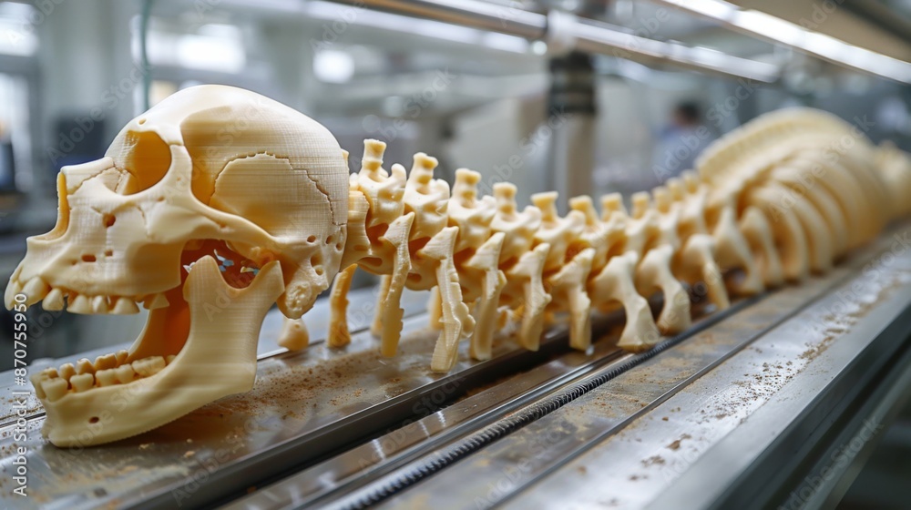 Obraz premium Create an image of a veterinary hospital utilizing 3D printing