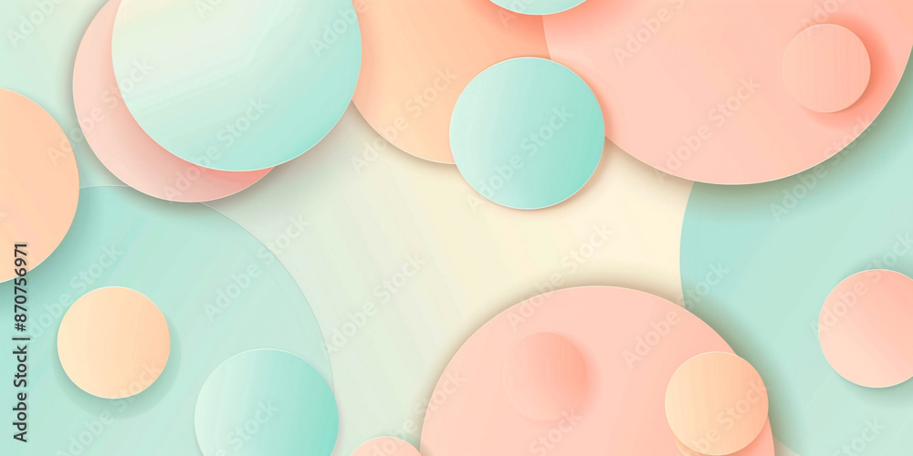 Abstract gradient background with circles, vector illustration, flat design, simple shapes, gradient colors, modern style, minimalist, high resolution