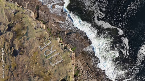 Eire marking at Muckross Head in County Donegal - Ireland. photo