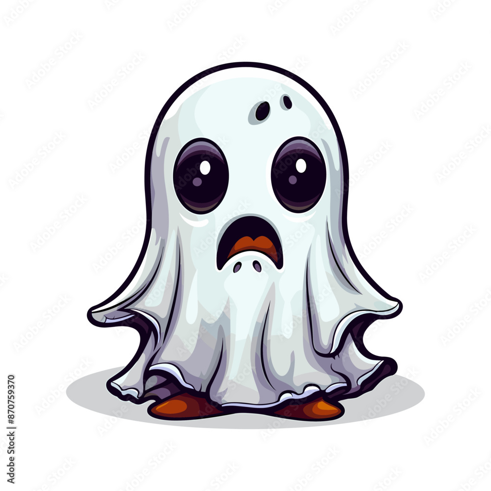 cartoon ghost isolated on a white background cartoon ghost isolated on a white background