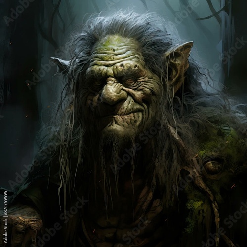 fantasy, troll, shaman, staff, magic, adventure  Fantasy RPG character  © Nadge