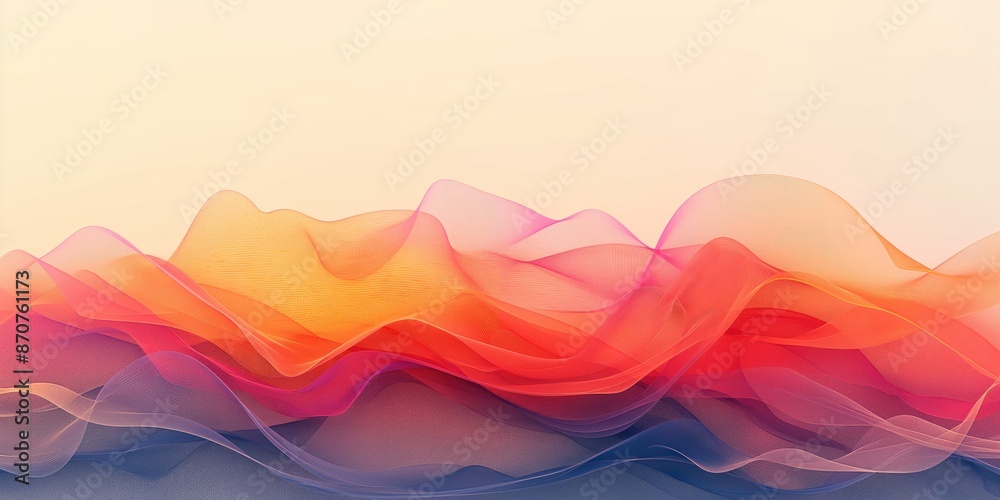 Soft abstract waves in pastel yellow, pink, and purple, conveying calmness. Suitable for serene themes or as a backdrop for text. Soft abstract waves in pastel yellow, pink, and purple, conveying calmness. Suitable for serene themes or as a backdrop for text.