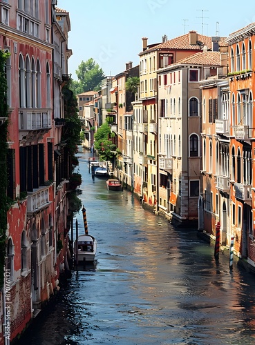 Canal view of Venice Italy