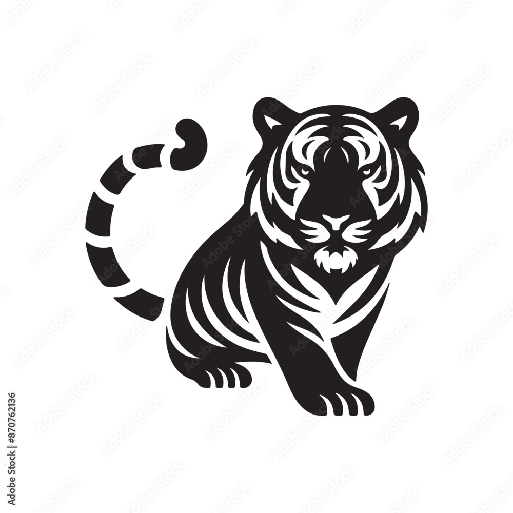 A Tiger Vector Art Illustration