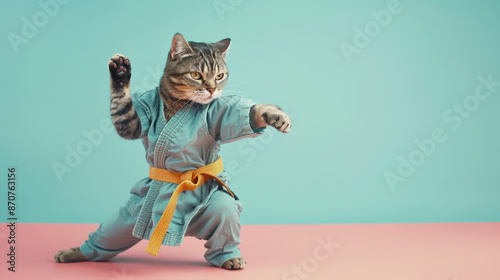 Cat in Karate Gi