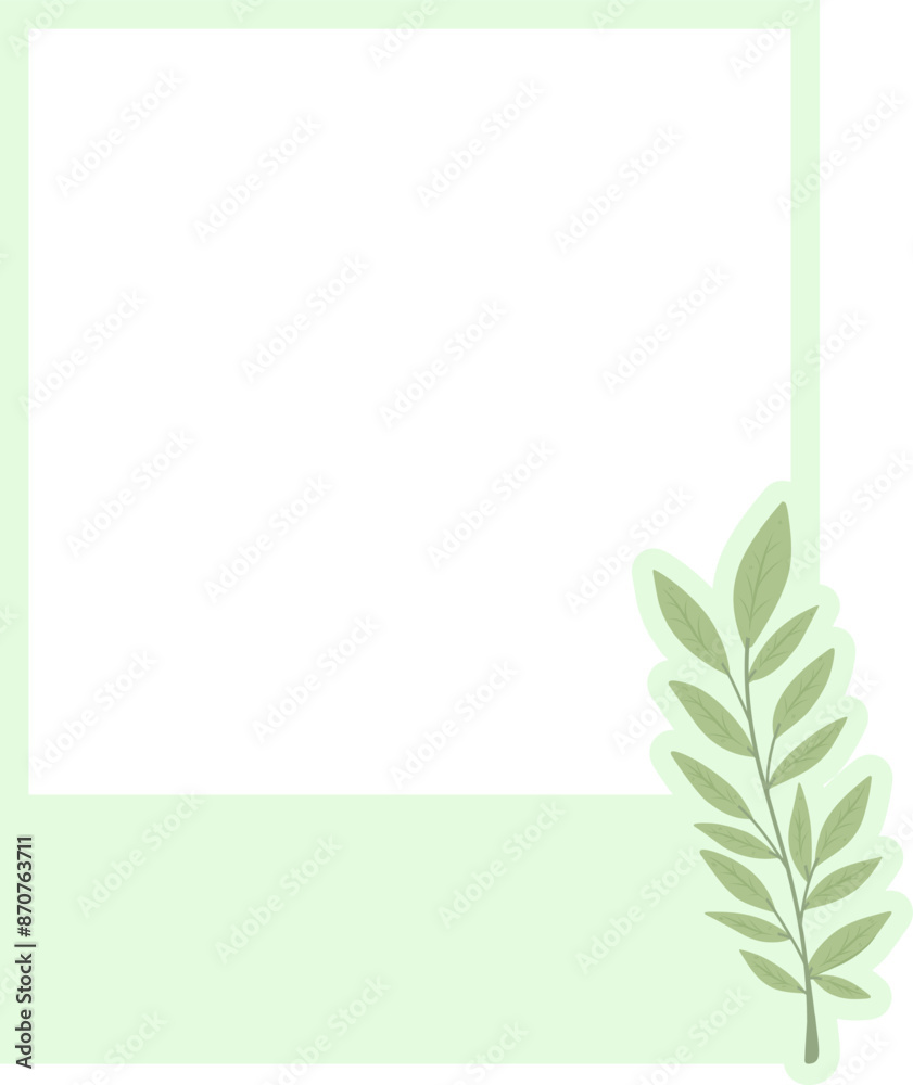 Leaf Polaroid Leaves Photo Frames Background Leaf Polaroid Leaves Photo Frames Background
