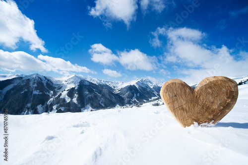 snow covered mountains