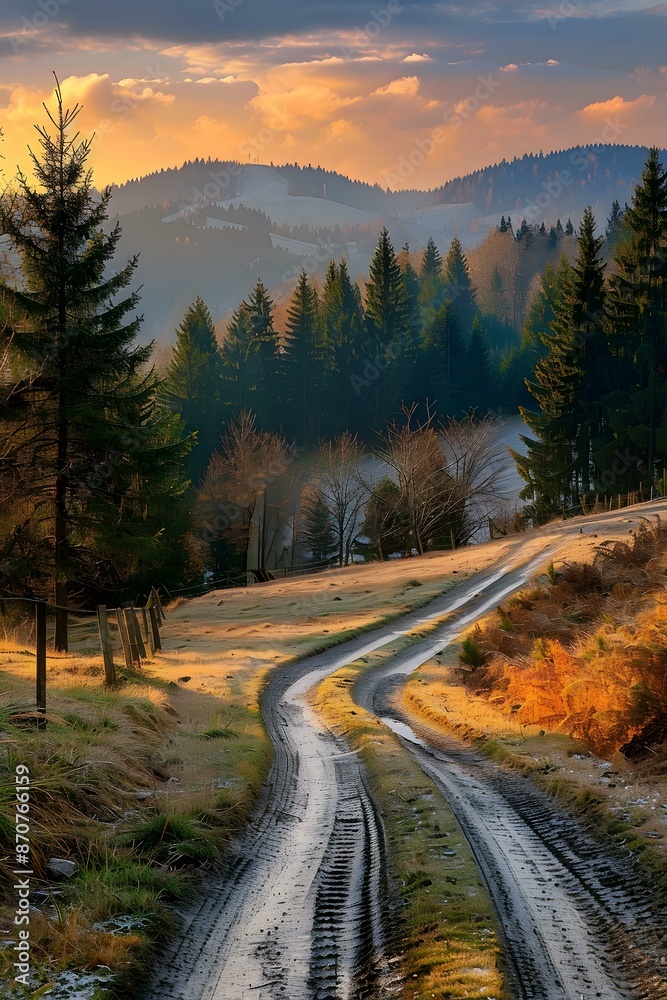 Countryside road in the mountains