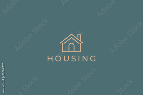 Housing Real Estate Logo Home Property Minimalist Concept Brand Identity