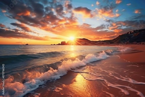 sunset on the beach