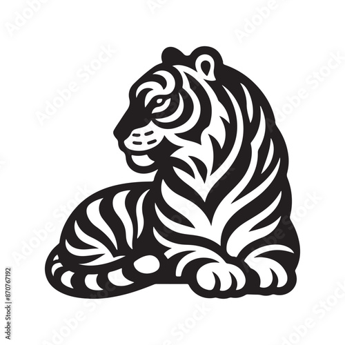 Wallpaper Mural A Tiger Vector Art Illustration Torontodigital.ca