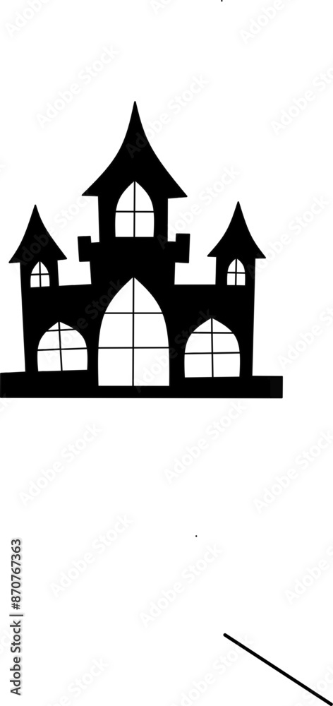 Haunted house silhouette vector Haunted house silhouette vector