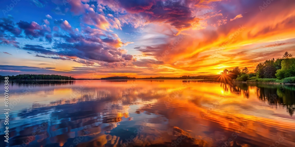 A beautiful blurred background of a sunset over a calm lake with vibrant colors, sunset, background, tranquil, nature, landscape A beautiful blurred background of a sunset over a calm lake with vibrant colors, sunset, background, tranquil, nature, landscape