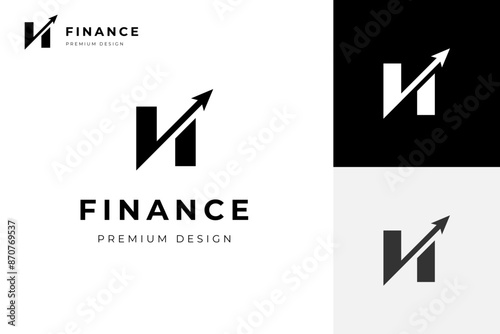 Letter N with arrow up for Investment logo, finance logo, financial investment logo, business logo design Free Download Letter N with arrow up for Investment logo, finance logo, financial investment logo, business logo design - GFXLoad