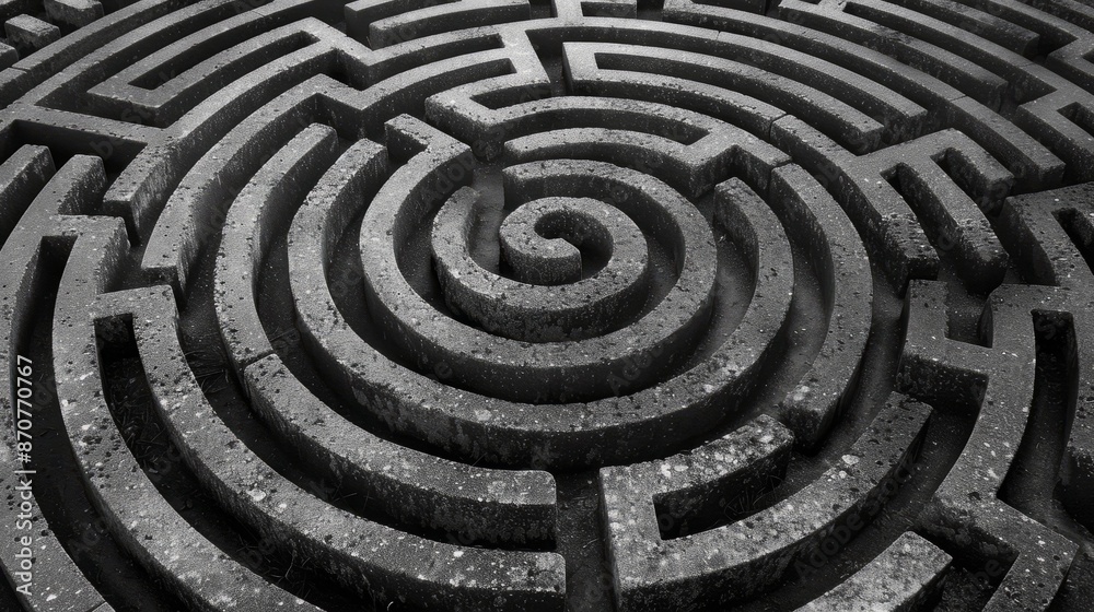 A complex and detailed maze structure with high walls and intricate pathways creating an elaborate labyrinth. A complex and detailed maze structure with high walls and intricate pathways creating an elaborate labyrinth.