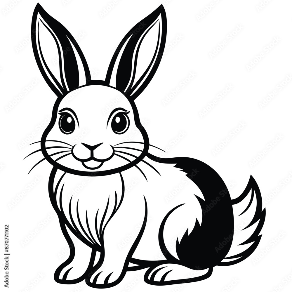 Obraz premium cute white rabbit
