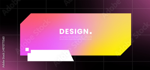 Futuristic element vector illustration. Colorful lower third video overlay.