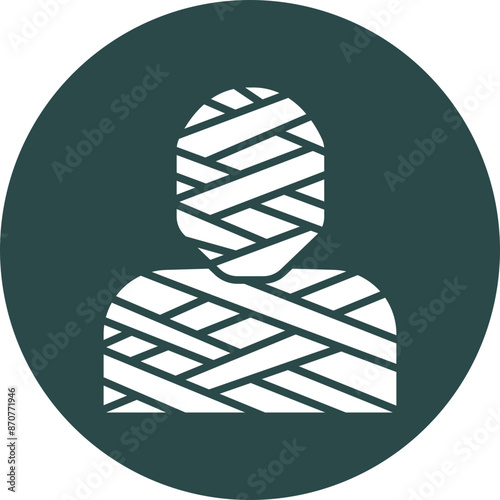 Mummy  Glyph Circle Icon
