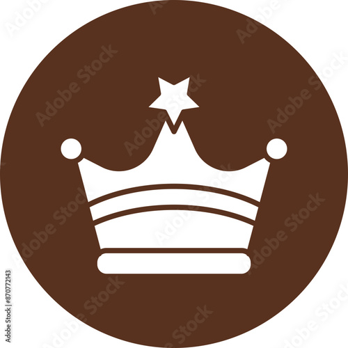Crown  Glyph Circle Icon