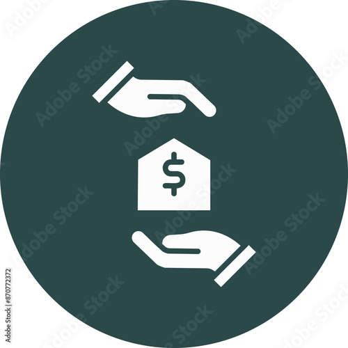 Loan  Glyph Circle Icon