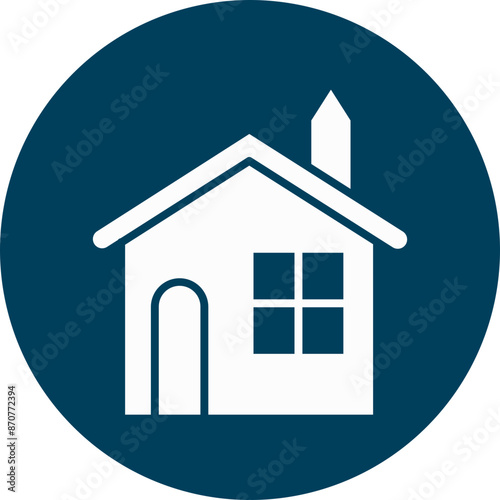 House  Glyph Circle Icon