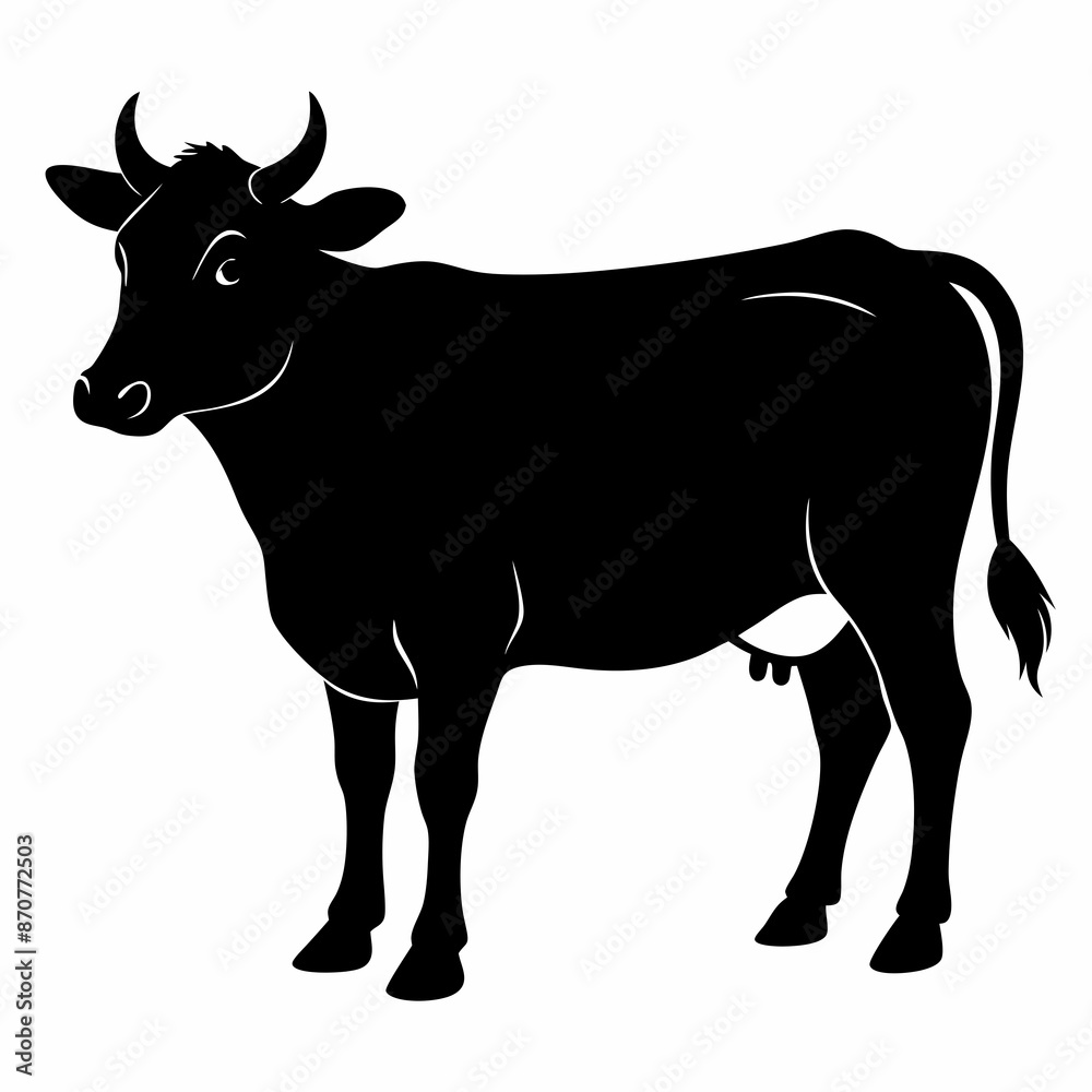 silhouette of a cow vector silhouette of a cow vector