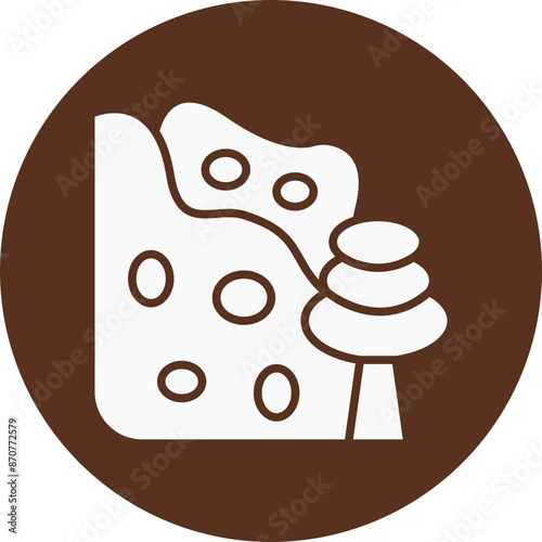 Avalanche  Glyph Circle Icon