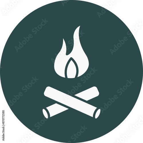 Bonefire  Glyph Circle Icon