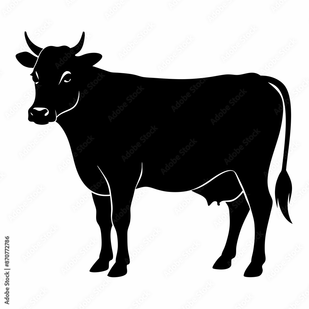 silhouette of a cow vector silhouette of a cow vector