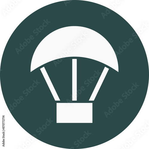 Paraglider premium  Glyph Circle Icon