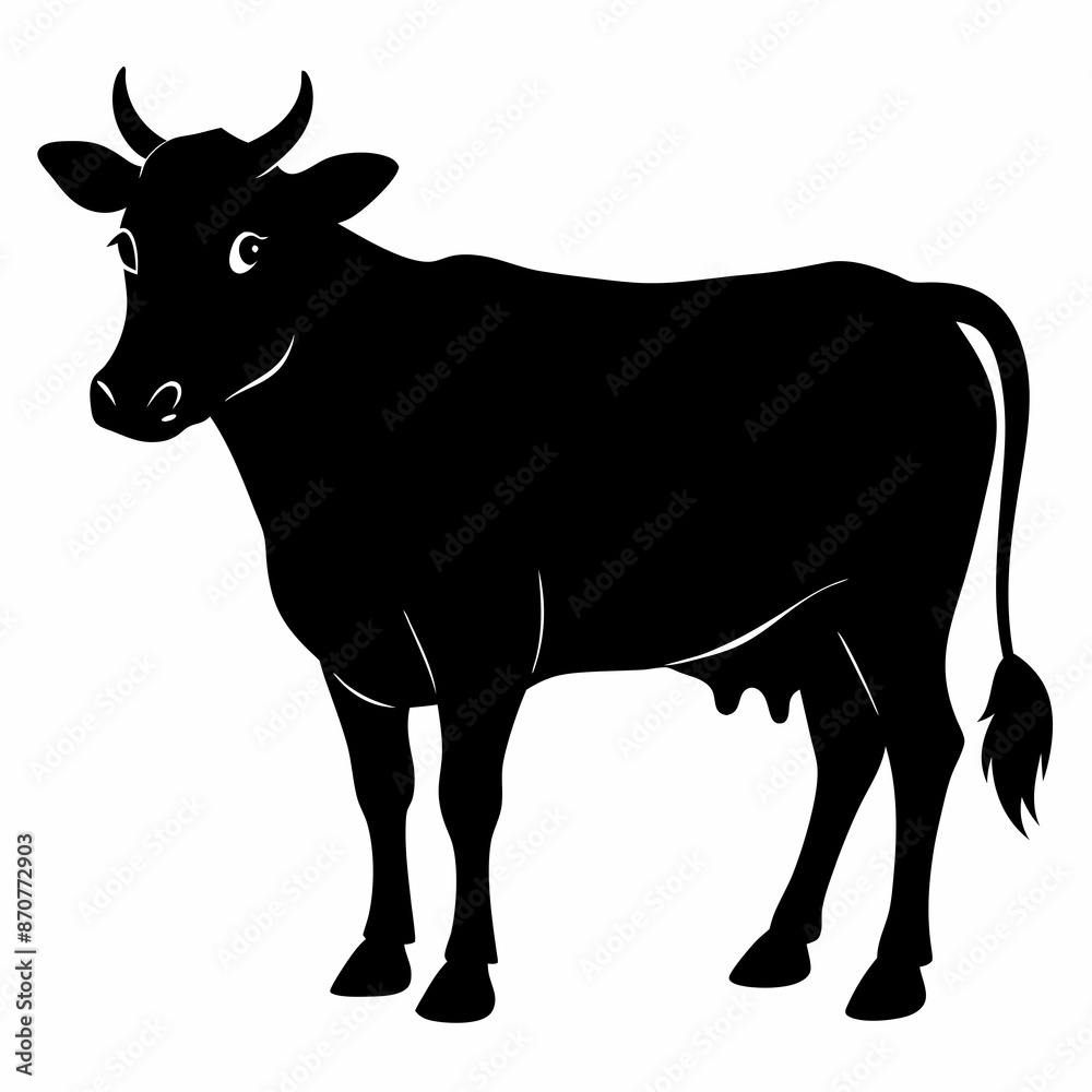 silhouette of a cow vector silhouette of a cow vector