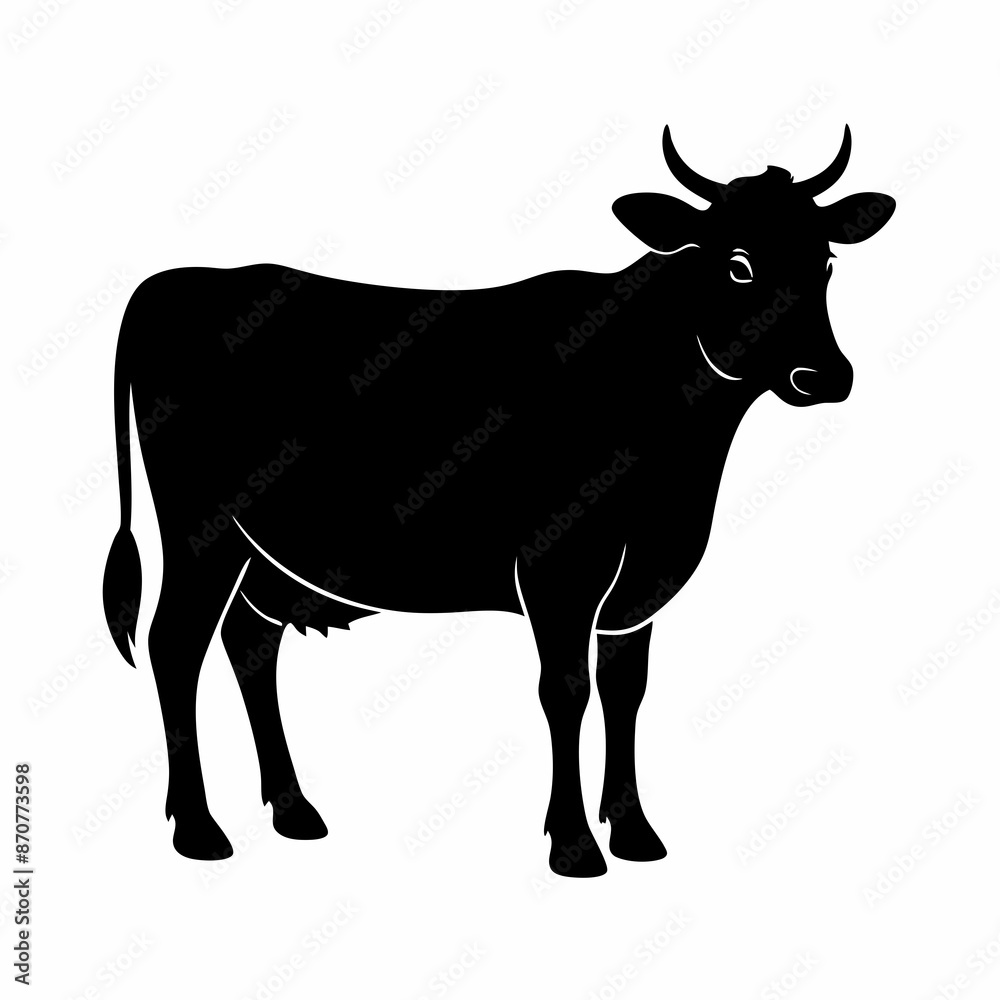 silhouette of a cow vector silhouette of a cow vector