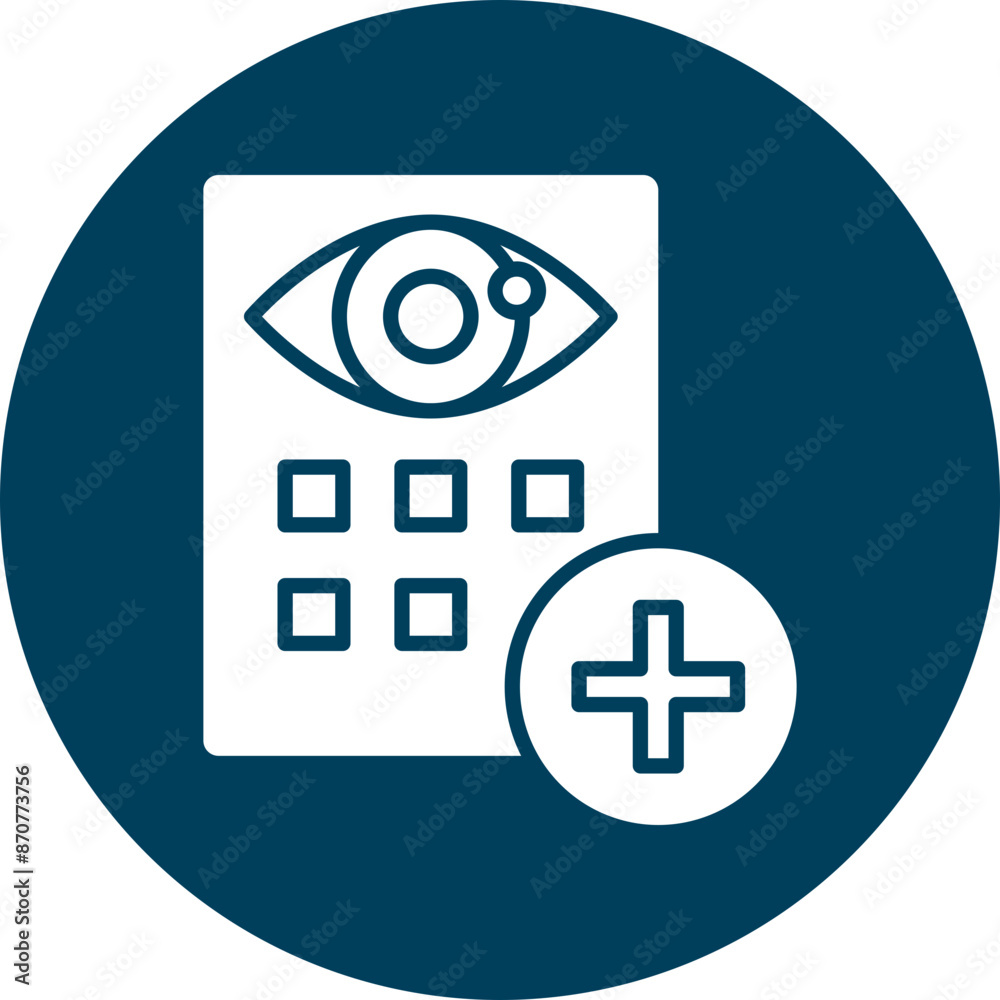 Eye Test Glyph Circle Icon Eye Test Glyph Circle Icon