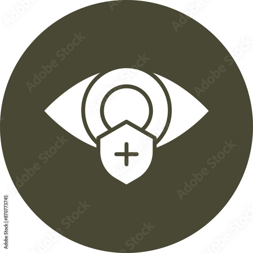 Eye Sight Glyph Circle Icon