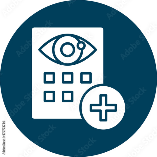 Eye Test  Glyph Circle Icon