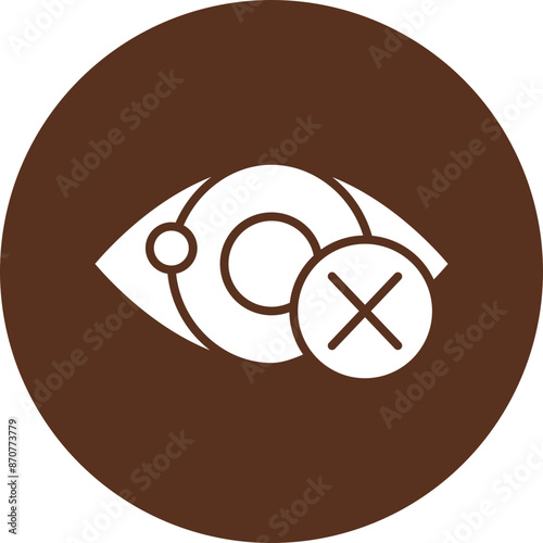 Blindness  Glyph Circle Icon