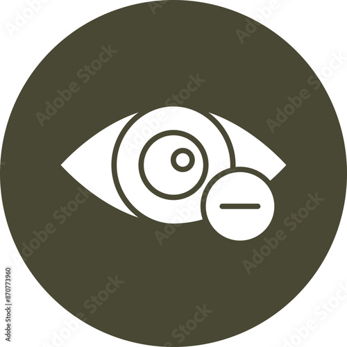 Myopia  Glyph Circle Icon